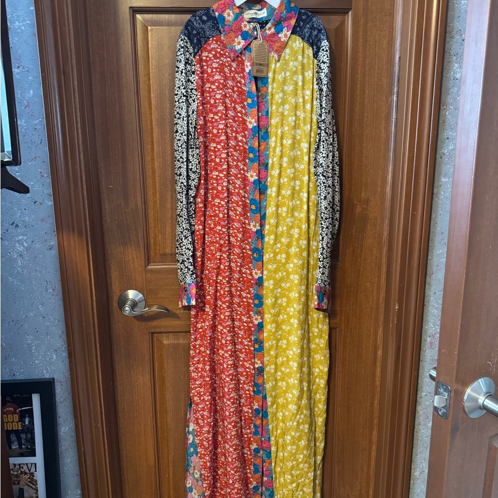 NATURAL LIFE Multicolor Floral Long Sleeve Dress